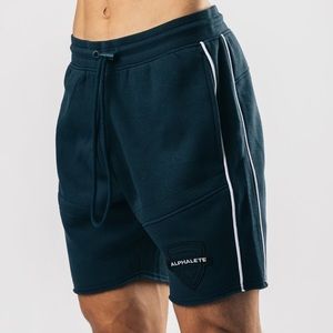 Alphalete Mens Navy Varsity Shorts